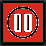 Texas Tech Baseball Number - Alternate Red (2018-2019) - Double Mat 2