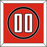 Texas Tech Baseball Number - Alternate Red (2018-2019) - Double Mat 2