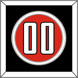 Texas Tech Baseball Number - Alternate Red (2018-2019) - Double Mat 3