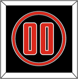 Texas Tech Baseball Number - Alternate Black (2018-2019) - Double Mat 2