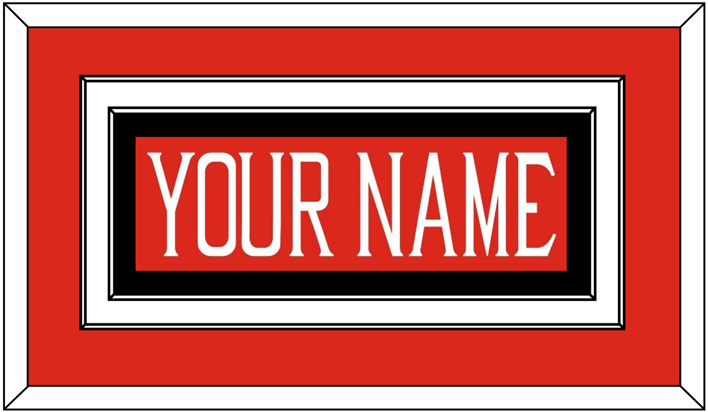 Texas Tech Baseball Nameplate - Alternate Red (2018-2019) - Signature Tier 2