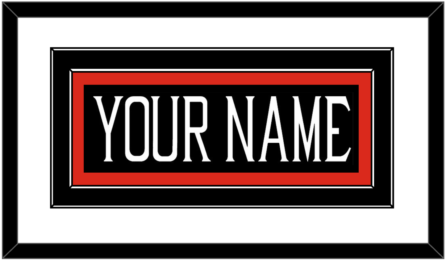 Texas Tech Baseball Nameplate - Alternate Black (2018-2019) - Signature Tier 1
