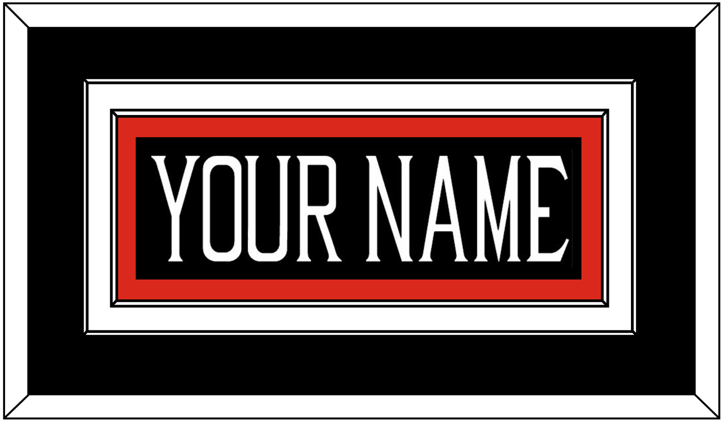 Texas Tech Baseball Nameplate - Alternate Black (2018-2019) - Signature Tier 2