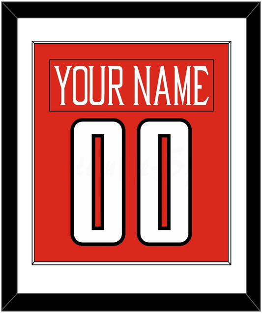 Texas Tech Baseball Nameplate & Number (Back) Combined - Alternate Red (2018-2019) - Essential Tier 1