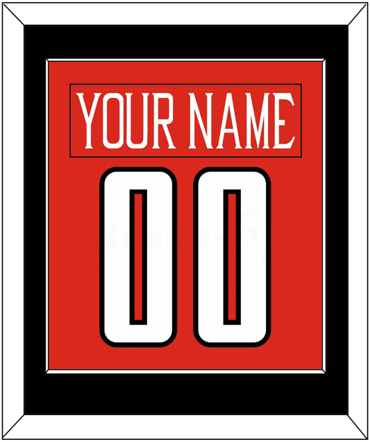 Texas Tech Baseball Nameplate & Number (Back) Combined - Alternate Red (2018-2019) - Essential Tier 2