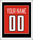 Texas Tech Baseball Nameplate & Number (Back) Combined - Alternate Red (2018-2019) - Single Mat 2