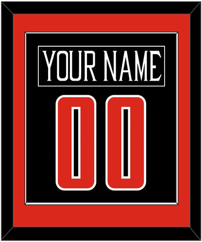 Texas Tech Baseball Nameplate & Number (Back) Combined - Alternate Black (2018-2019) - Essential Tier 2