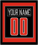 Texas Tech Baseball Nameplate & Number (Back) Combined - Alternate Black (2018-2019) - Single Mat 2