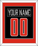 Texas Tech Baseball Nameplate & Number (Back) Combined - Alternate Black (2018-2019) - Single Mat 2