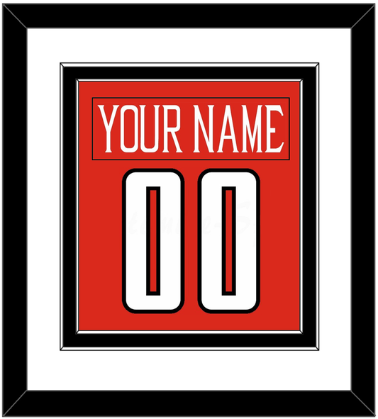 Texas Tech Baseball Nameplate & Number (Back) Combined - Alternate Red (2018-2019) - Signature Tier 1