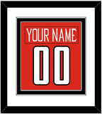 Texas Tech Baseball Nameplate & Number (Back) Combined - Alternate Red (2018-2019) - Double Mat 1