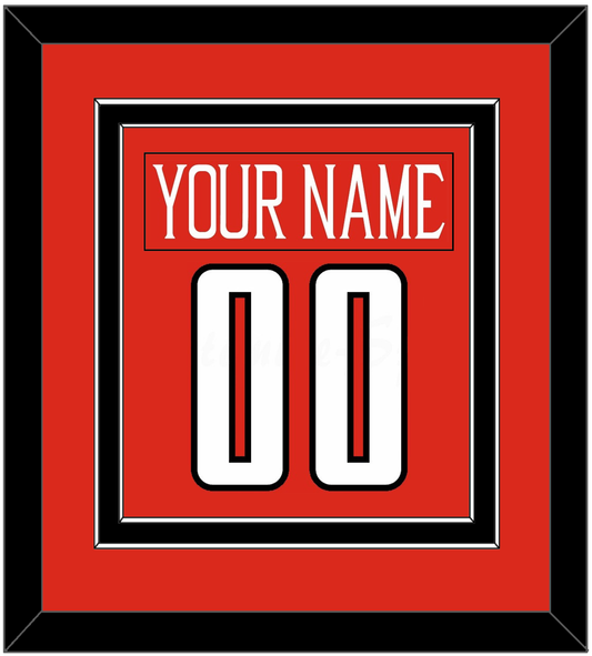 Texas Tech Baseball Nameplate & Number (Back) Combined - Alternate Red (2018-2019) - Signature Tier 2