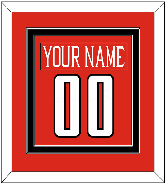 Texas Tech Baseball Nameplate & Number (Back) Combined - Alternate Red (2018-2019) - Signature Tier 2