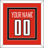 Texas Tech Baseball Nameplate & Number (Back) Combined - Alternate Red (2018-2019) - Double Mat 2