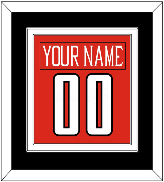 Texas Tech Baseball Nameplate & Number (Back) Combined - Alternate Red (2018-2019) - Signature Tier 3