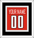 Texas Tech Baseball Nameplate & Number (Back) Combined - Alternate Red (2018-2019) - Double Mat 3