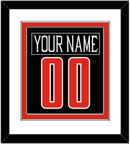 Texas Tech Baseball Nameplate & Number (Back) Combined - Alternate Black (2018-2019) - Signature Tier 1