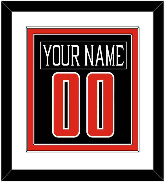 Texas Tech Baseball Nameplate & Number (Back) Combined - Alternate Black (2018-2019) - Signature Tier 1