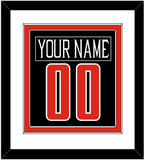 Texas Tech Baseball Nameplate & Number (Back) Combined - Alternate Black (2018-2019) - Double Mat 1