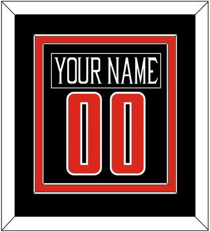 Texas Tech Baseball Nameplate & Number (Back) Combined - Alternate Black (2018-2019) - Signature Tier 2