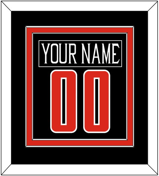 Texas Tech Baseball Nameplate & Number (Back) Combined - Alternate Black (2018-2019) - Signature Tier 2