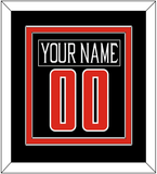Texas Tech Baseball Nameplate & Number (Back) Combined - Alternate Black (2018-2019) - Double Mat 2