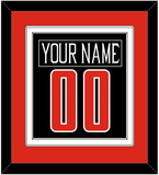 Texas Tech Baseball Nameplate & Number (Back) Combined - Alternate Black (2018-2019) - Double Mat 3
