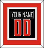 Texas Tech Baseball Nameplate & Number (Back) Combined - Alternate Black (2018-2019) - Double Mat 3