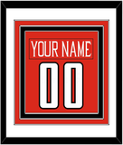 Texas Tech Baseball Nameplate & Number (Back) Combined - Alternate Red (2018-2019) - Triple Mat 1