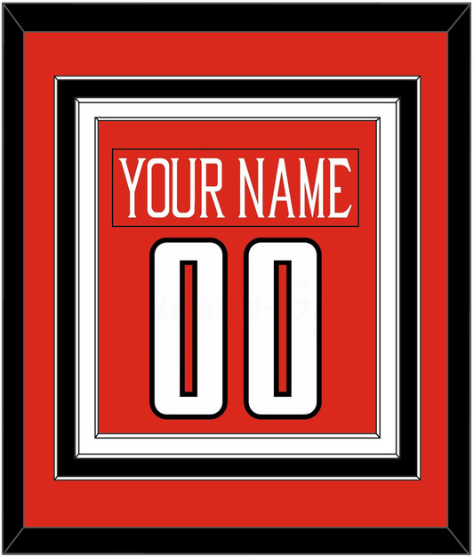Texas Tech Baseball Nameplate & Number (Back) Combined - Alternate Red (2018-2019) - Premier Tier 2