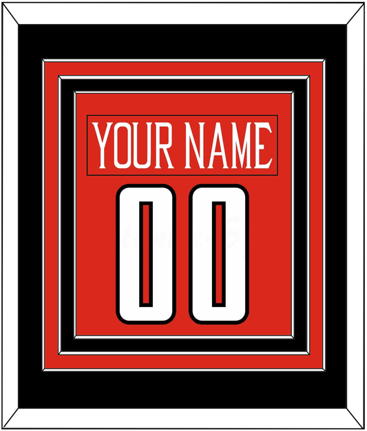 Texas Tech Baseball Nameplate & Number (Back) Combined - Alternate Red (2018-2019) - Premier Tier 3