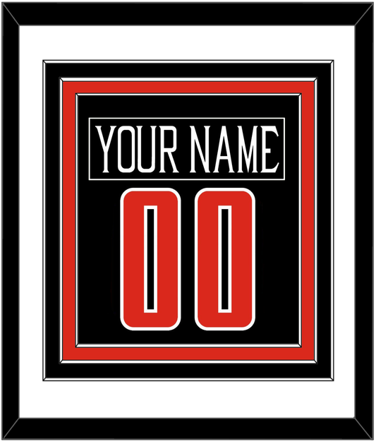 Texas Tech Baseball Nameplate & Number (Back) Combined - Alternate Black (2018-2019) - Premier Tier 1