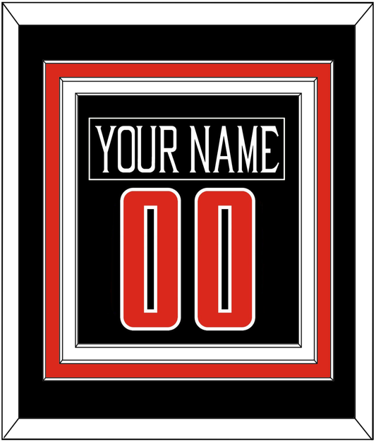 Texas Tech Baseball Nameplate & Number (Back) Combined - Alternate Black (2018-2019) - Premier Tier 2