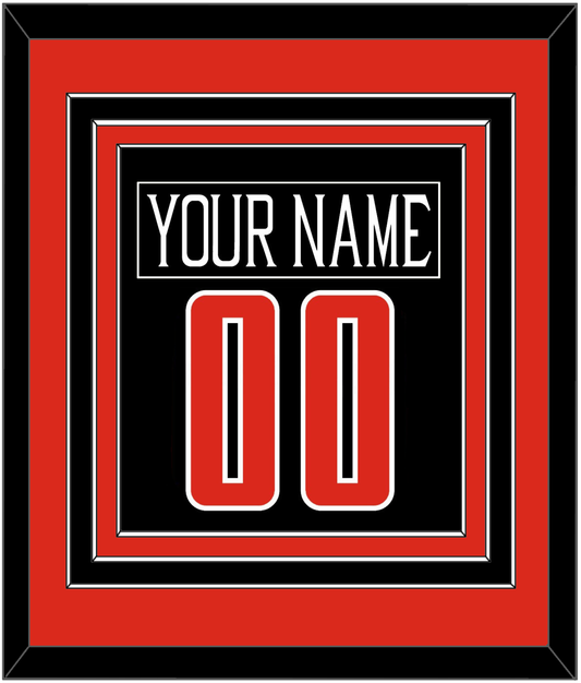 Texas Tech Baseball Nameplate & Number (Back) Combined - Alternate Black (2018-2019) - Premier Tier 3