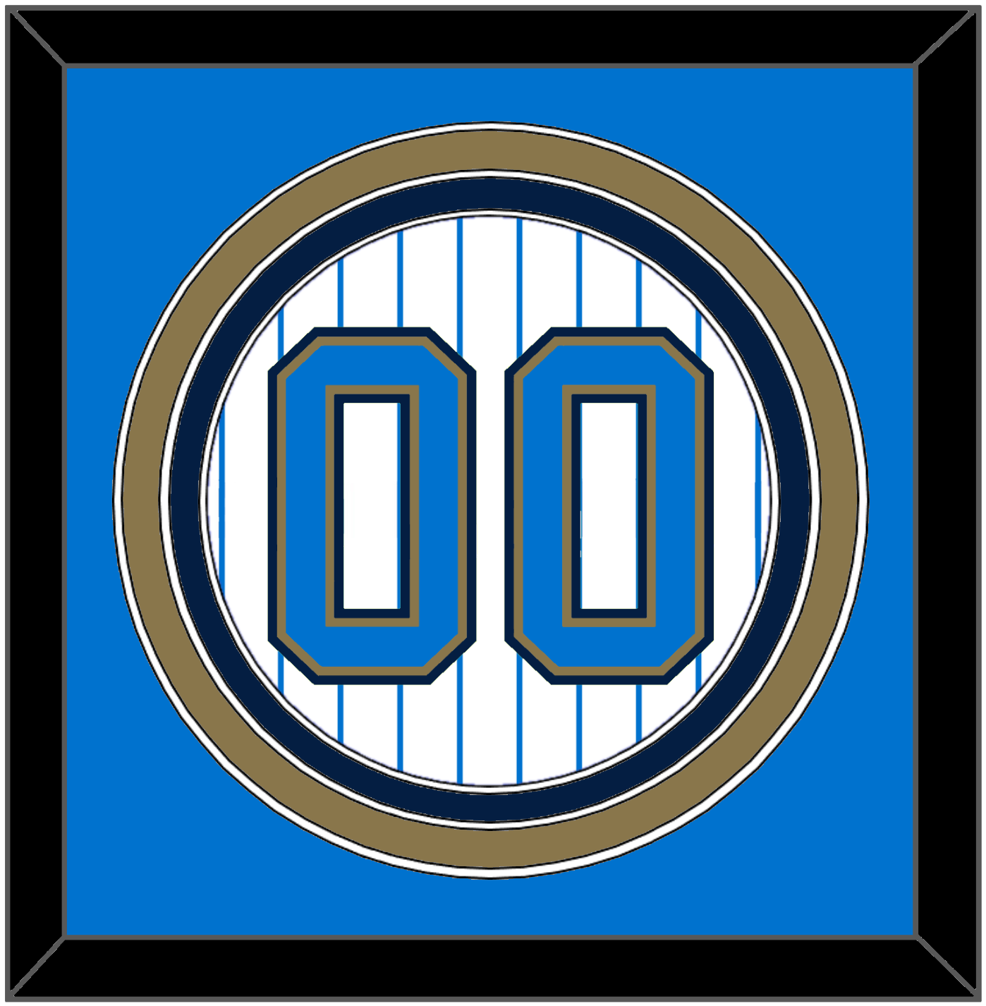 UCLA Baseball Number - Home Pinstripes (2010-2013) - Premier Tier 2