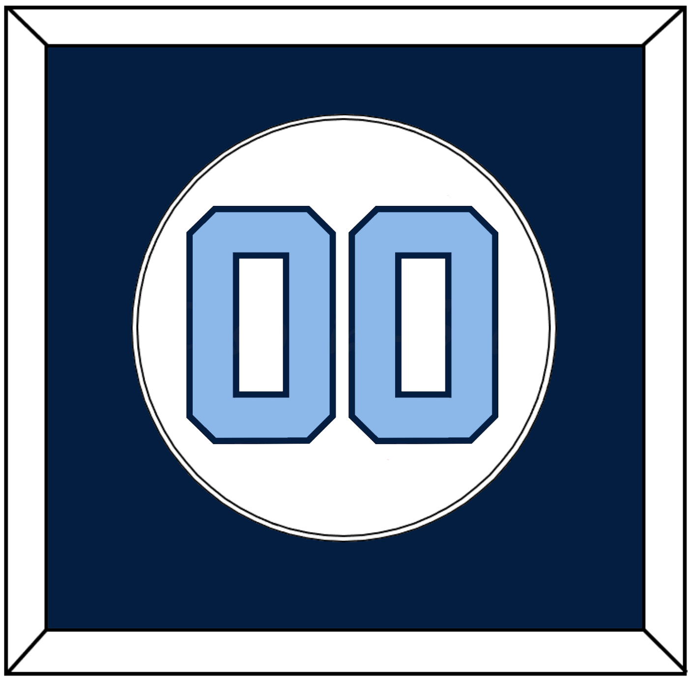 North Carolina Baseball Number - Home White (2014) - Essential Tier 2