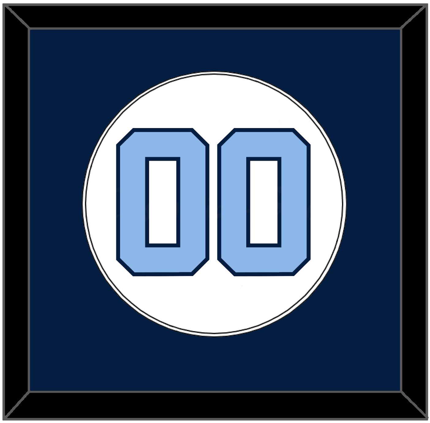 North Carolina Baseball Number - Home White (2014) - Essential Tier 2