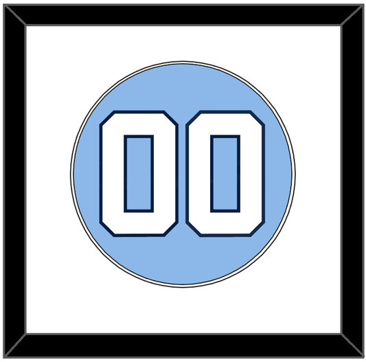 North Carolina Baseball Number - Road Light Blue (2013-2014) - Essential Tier 1
