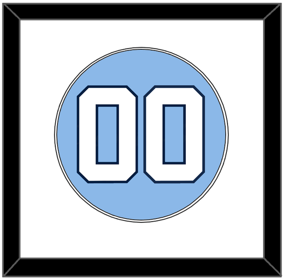 North Carolina Baseball Number - Road Light Blue (2013-2014) - Single Mat 1