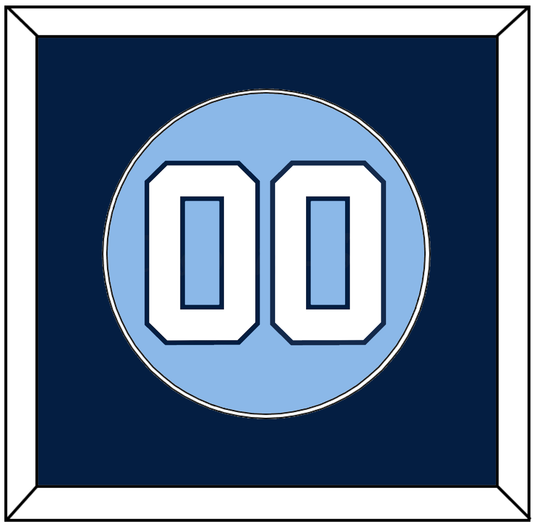 North Carolina Baseball Number - Road Light Blue (2013-2014) - Essential Tier 2