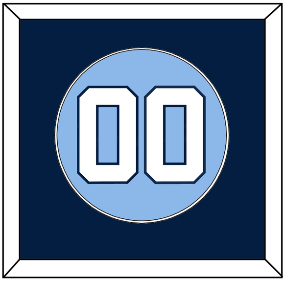 North Carolina Baseball Number - Road Light Blue (2013-2014) - Single Mat 2