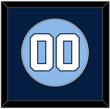 North Carolina Baseball Number - Road Light Blue (2013-2014) - Single Mat 2