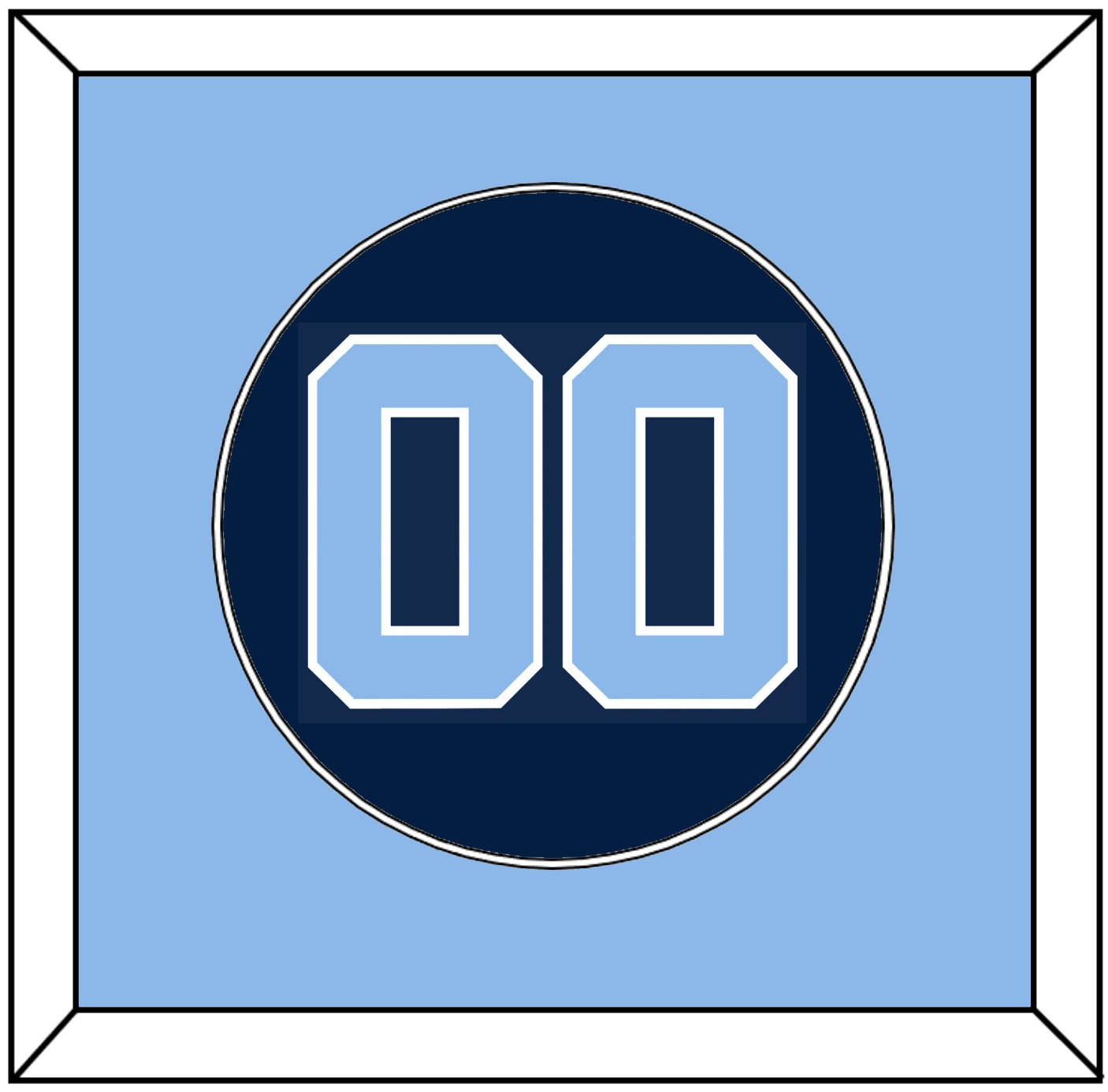 North Carolina Baseball Number - Alternate Navy Blue (2013-2014) - Essential Tier 2