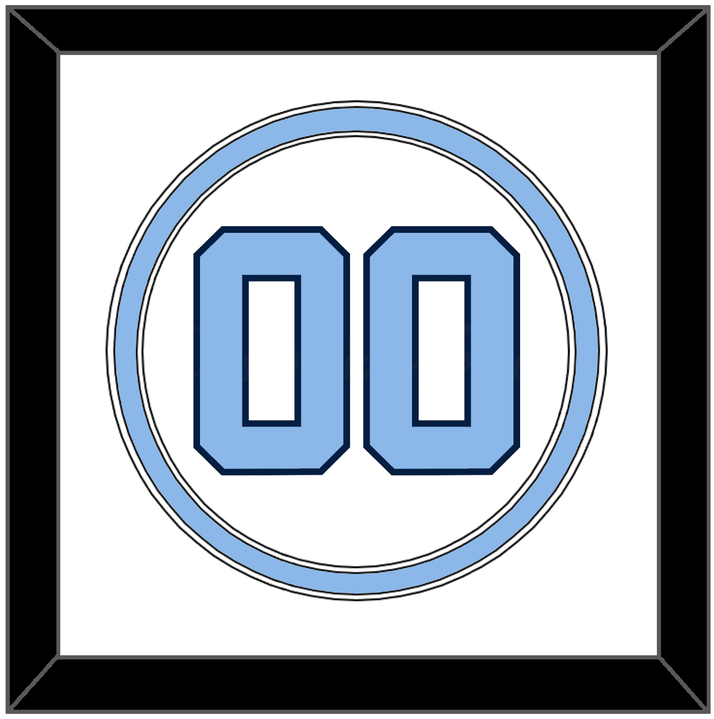 North Carolina Baseball Number - Home White (1999-2000) - Signature Tier 1
