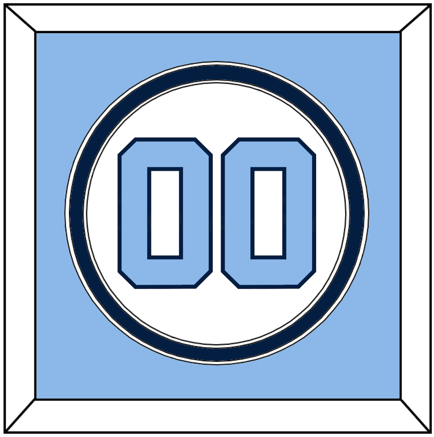 North Carolina Baseball Number - Home White (1999-2000) - Signature Tier 3