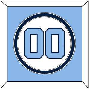 North Carolina Baseball Number - Home White (1999-2000) - Double Mat 3