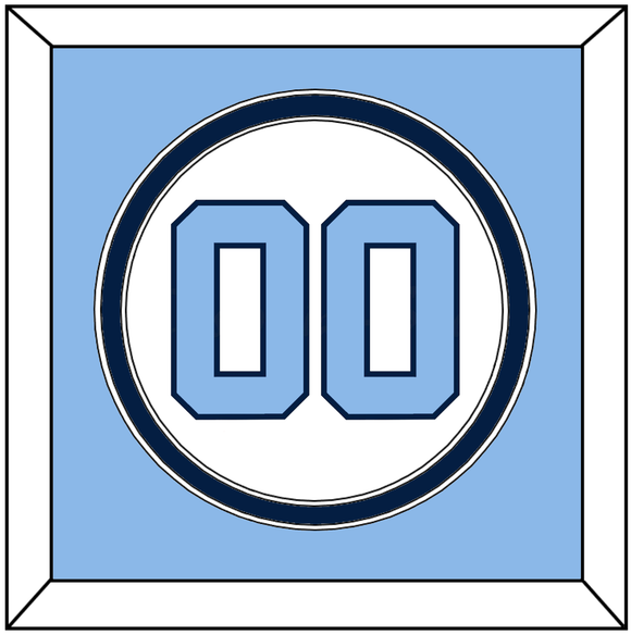 North Carolina Baseball Number - Home White (1999-2000) - Double Mat 3