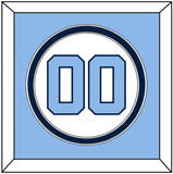 North Carolina Baseball Number - Home White (1999-2000) - Double Mat 3