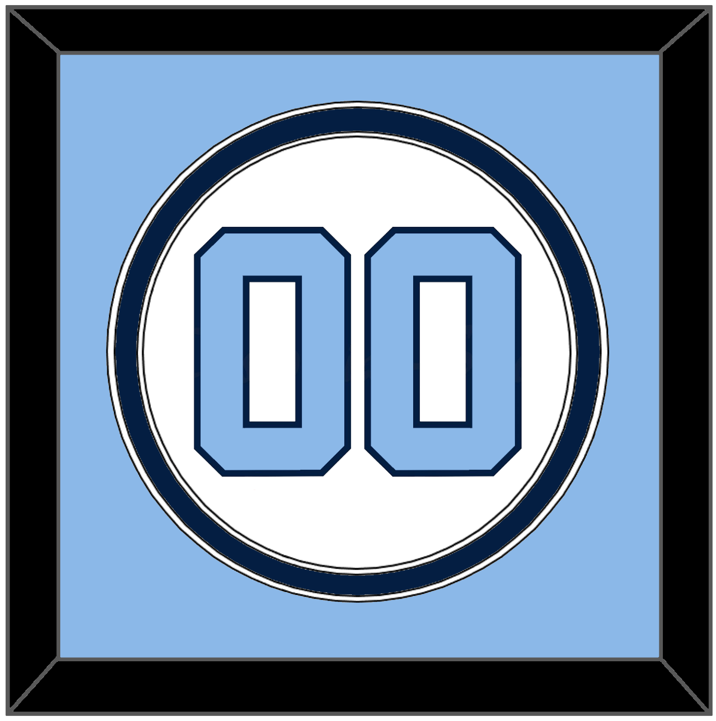 North Carolina Baseball Number - Home White (1999-2000) - Signature Tier 3