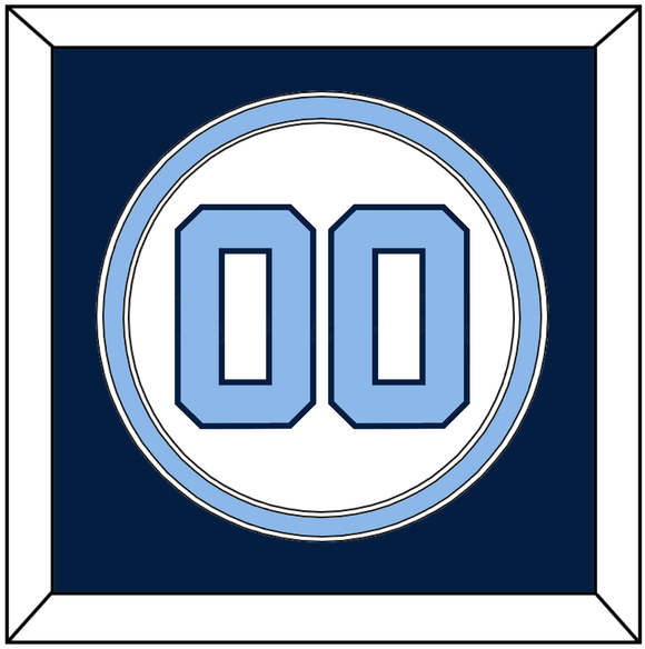 North Carolina Baseball Number - Home White (2014) - Double Mat 4